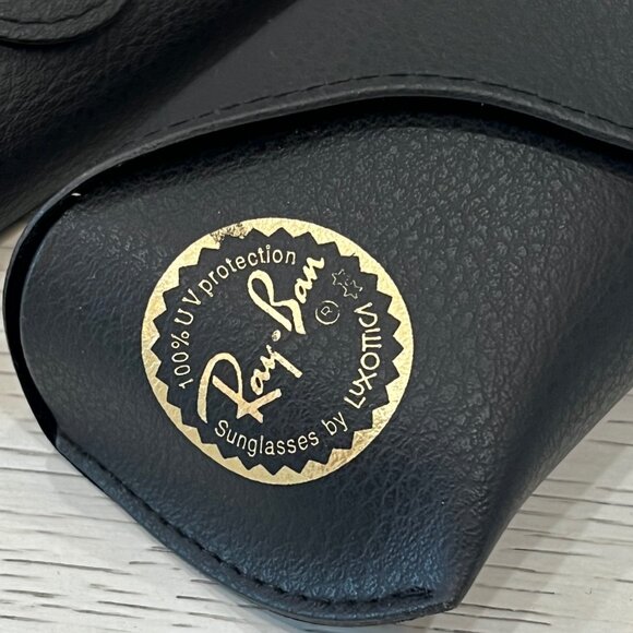 LOT of 2 RAY BAN BLACK SOFT LEATHER SUNGLASSES GLASSES STORAGE SNAP CLOSURE CASE - Picture 3 of 5